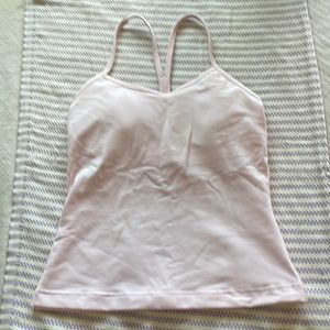 Pink lululemon Y tanktop